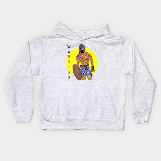 Warrior Kids Hoodie by djmrice